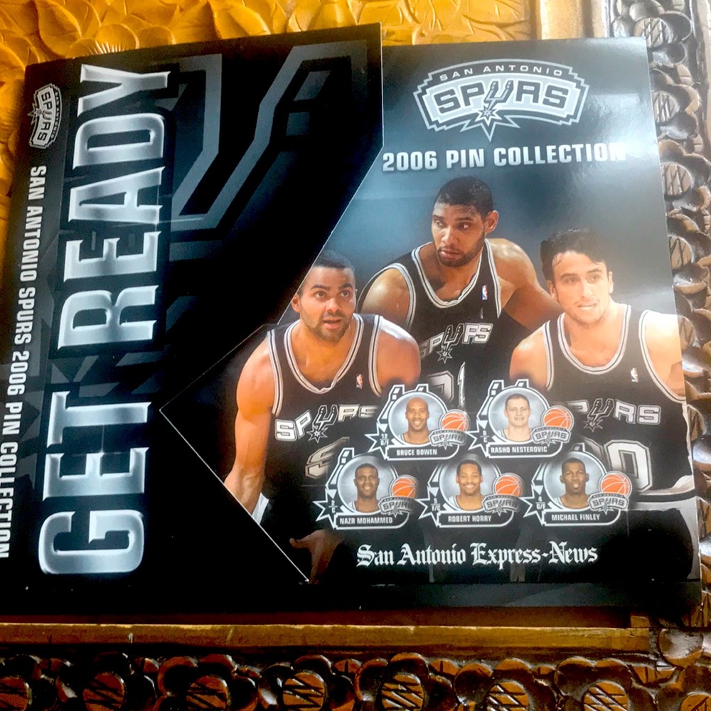 Spur fans San Antonio Spurs 2006 pin collectionSports illustrated 2003